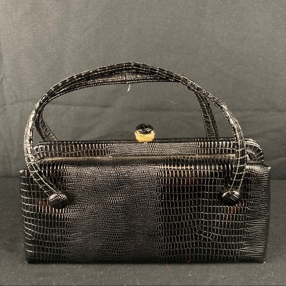 Joseph Magnin lizard embossed handbag - Picture 1 of 12